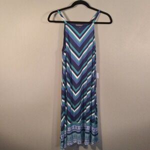 Luxology Chevron Print Spaghetti Strap Dress